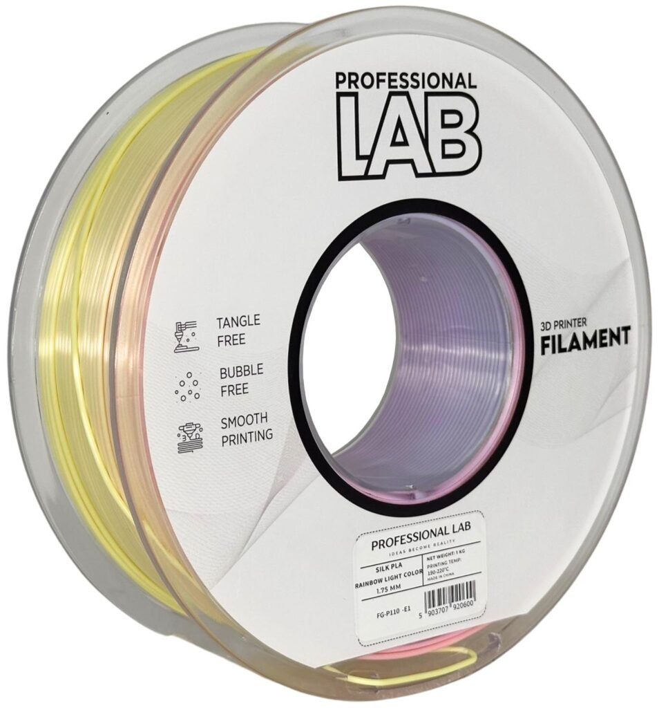 Silk PLA rainbow light color 1 kg 3D spausdinimo filamentas
