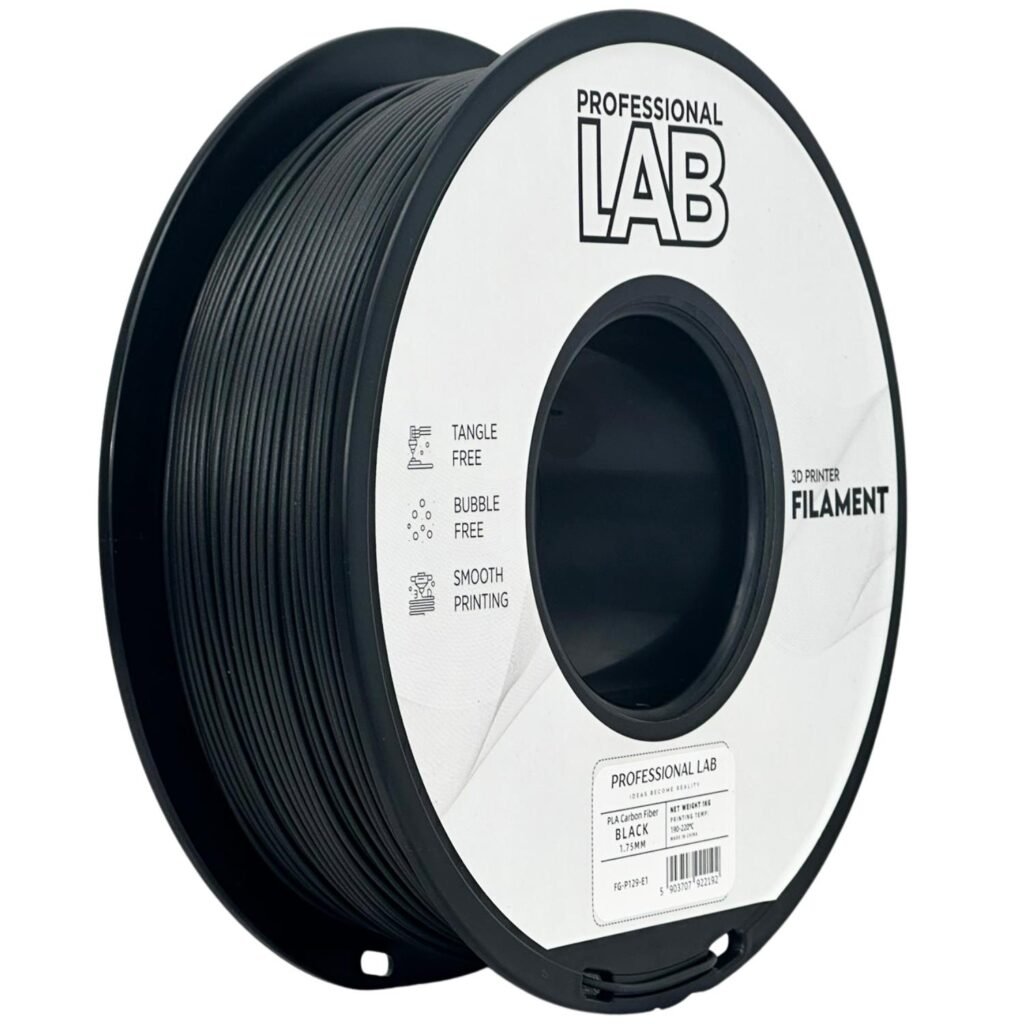 PLA Carbon Fiber Black 1 kg 3D spausdinimo filamentas