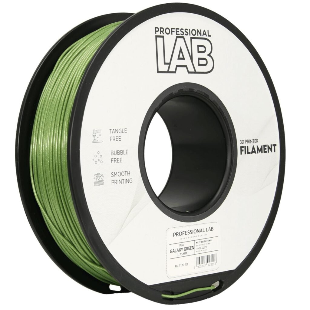 PLA galaxy green 1 kg 3D spausdinimo filamentas