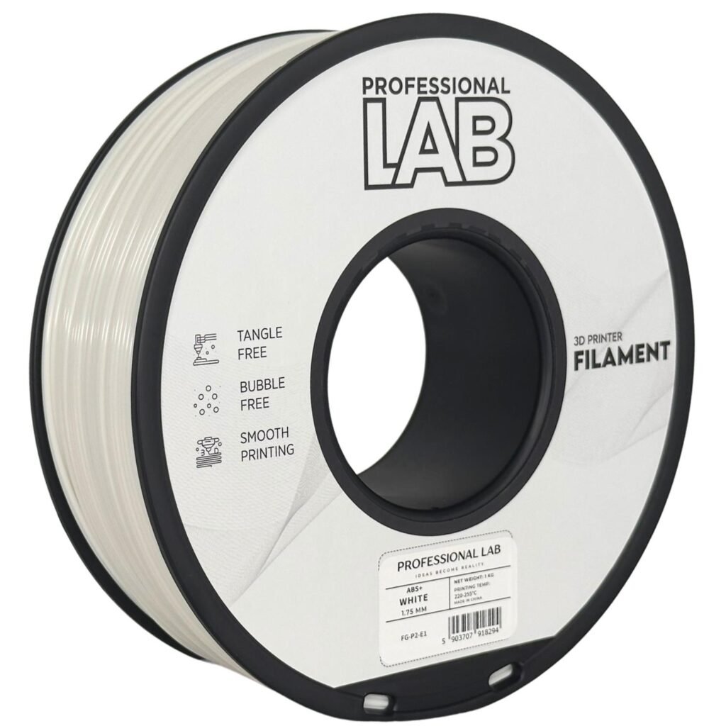 ABS+ white 1 kg 3D spausdinimo filamentas