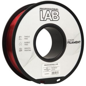 PETG transparent red (1 kg) 3D spausdinimo filamentas