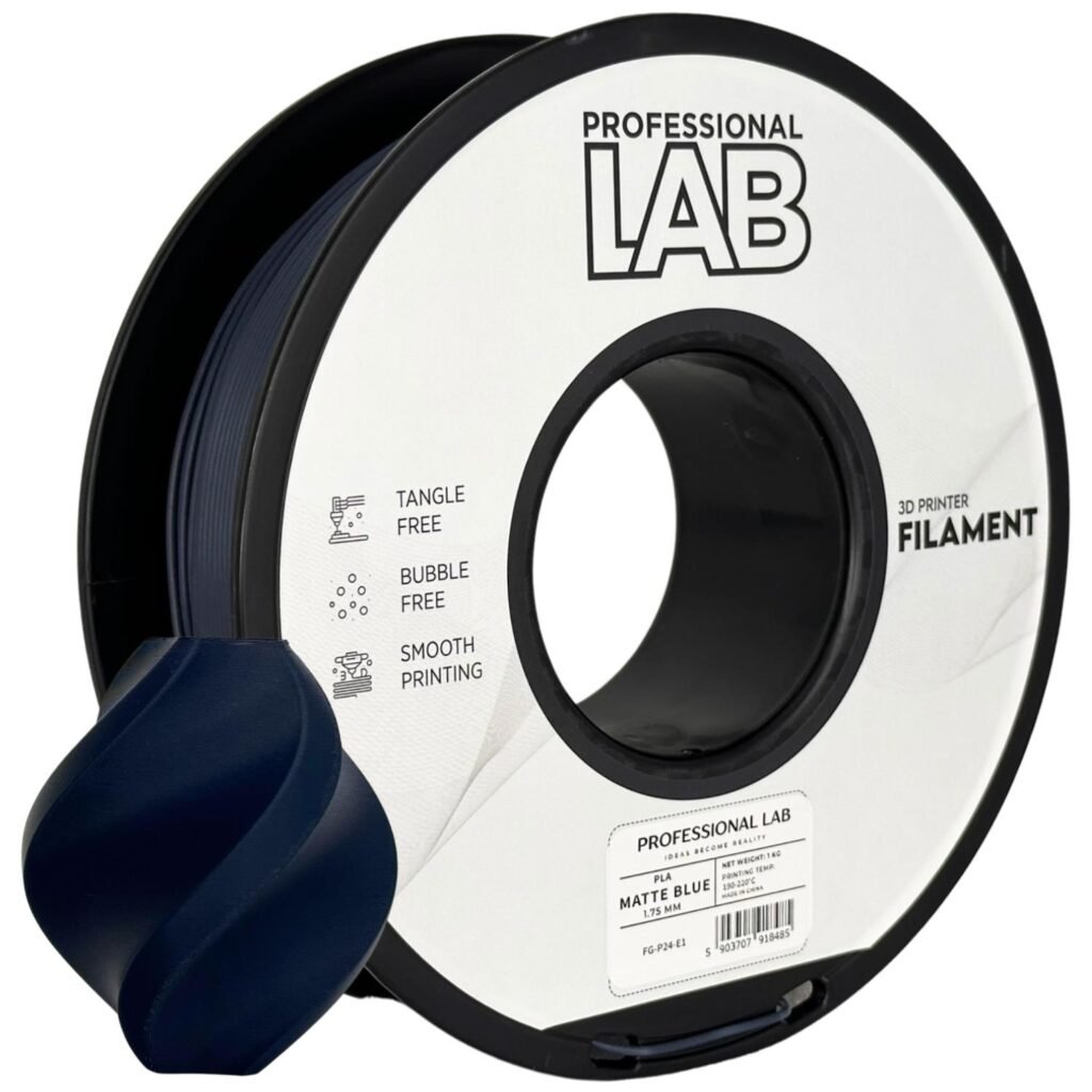 PLA matte blue 1 kg 3D spausdinimo filamentas