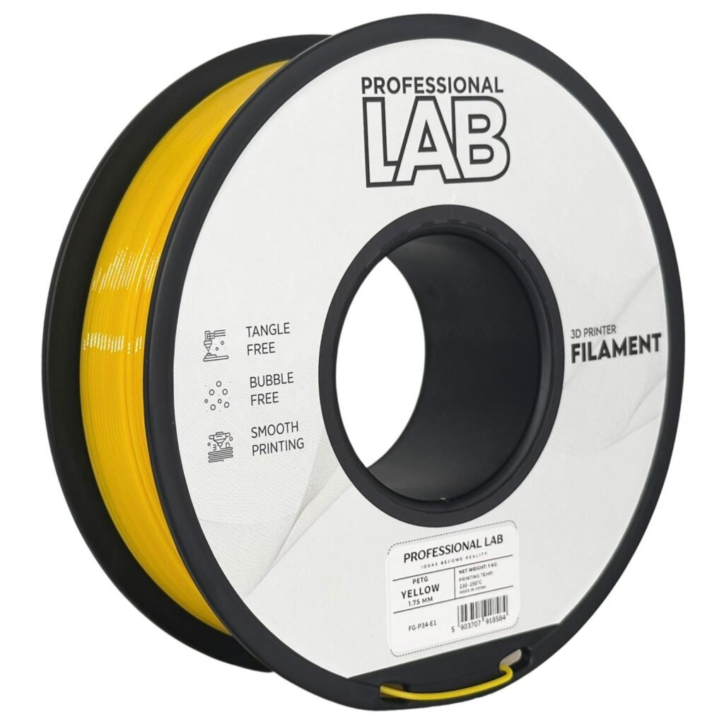 PETG yellow 1 kg 3D spausdinimo filamentas