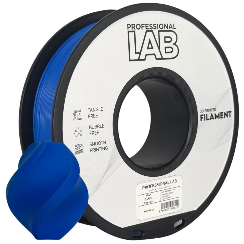 PLA+ blue 1 kg 3D spausdinimo filamentas
