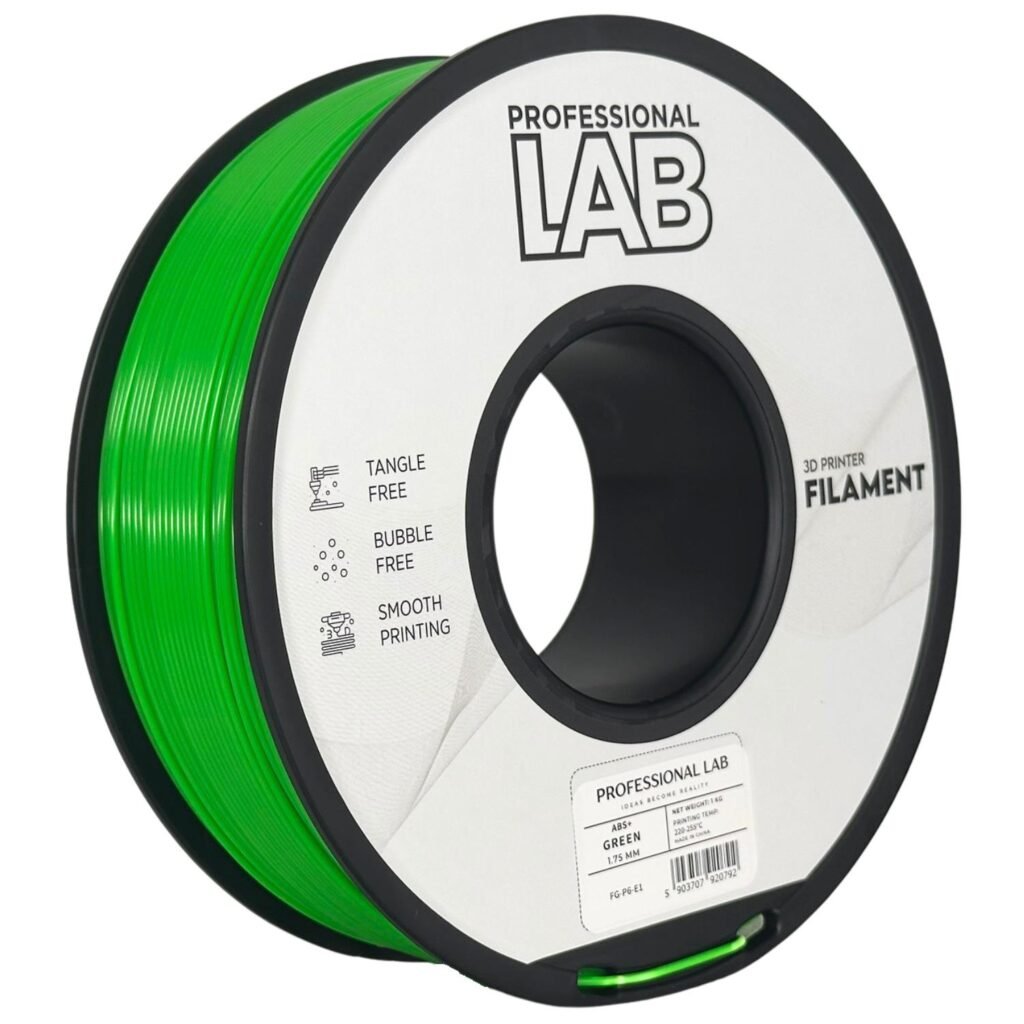 ABS+ green 1 kg 3D spausdinimo filamentas