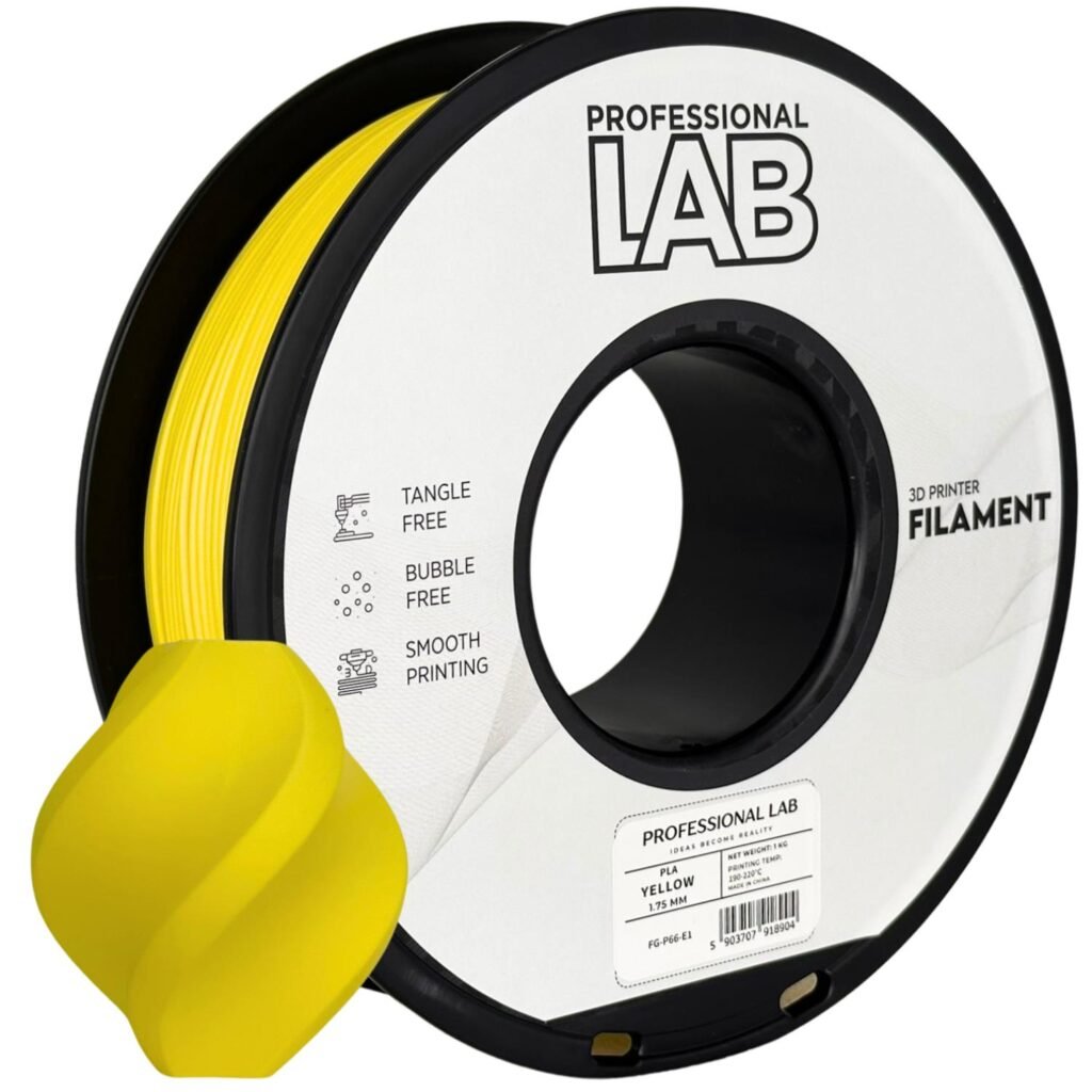 PLA yellow 1 kg 3D spausdinimo filamentas