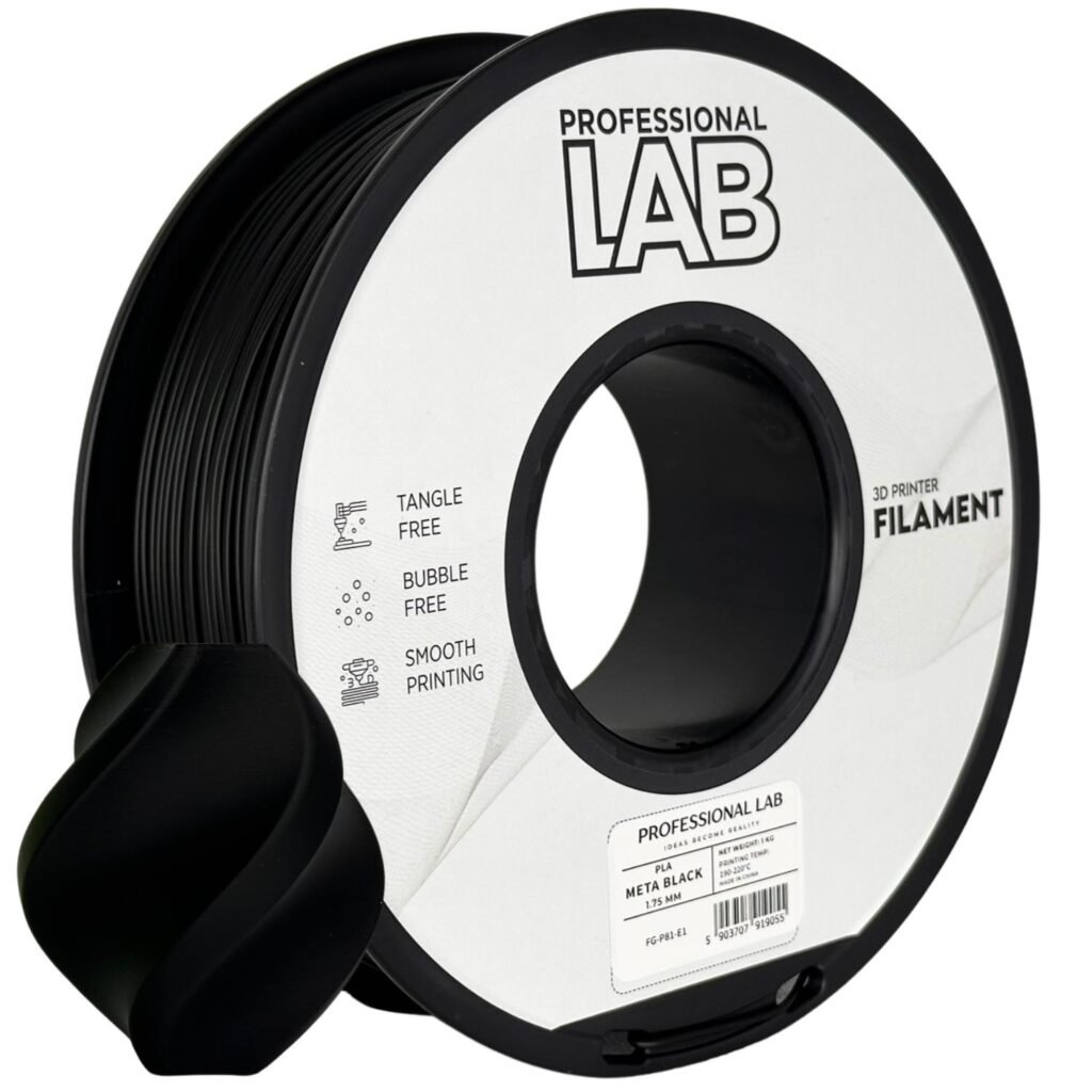 PLA meta black 1 kg 3D spausdinimo filamentas