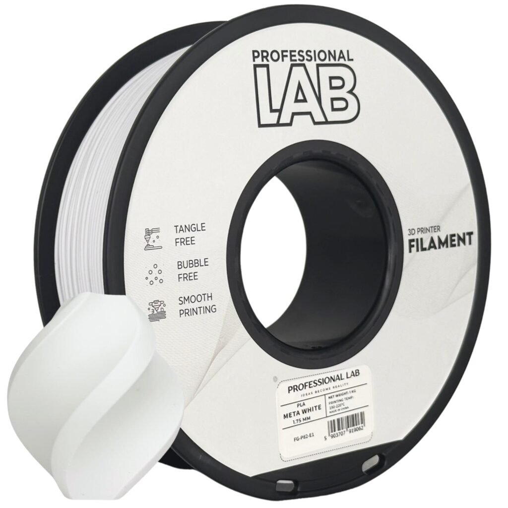 PLA meta white 1 kg 3D spausdinimo filamentas