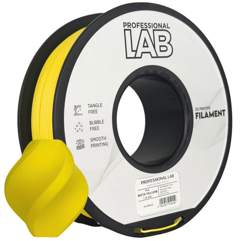 PLA meta yellow 1 kg 3D spausdinimo filamentas