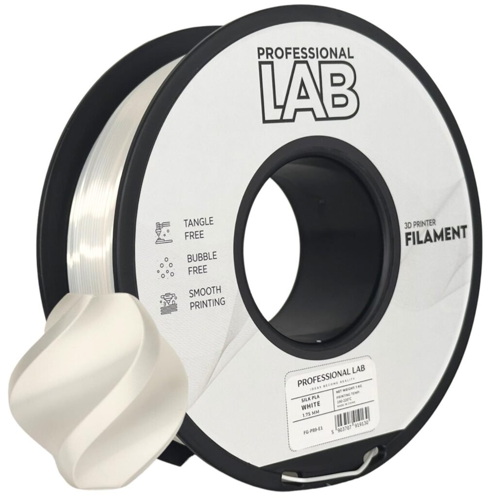 Silk PLA white 1 kg 3D spausdinimo filamentas