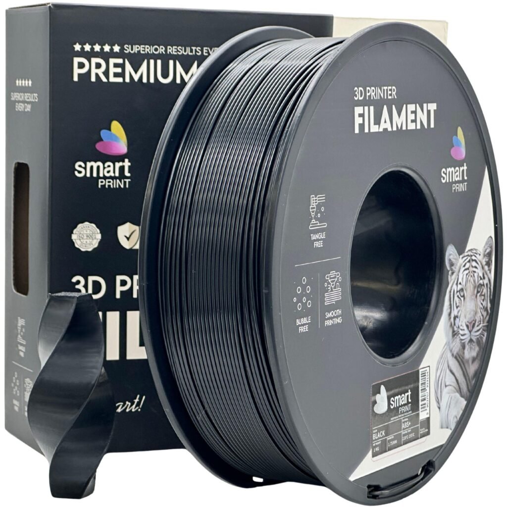 ABS+ black 1 kg 3D spausdinimo filamentas