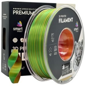 Silk PLA Tri Color red yellow green (1 kg) 3D spausdinimo filamentas