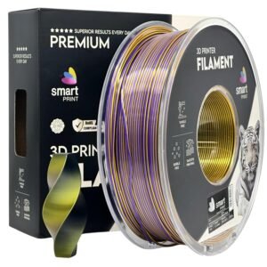 Silk PLA Tri Color black gold purple (1 kg) 3D spausdinimo filamentas