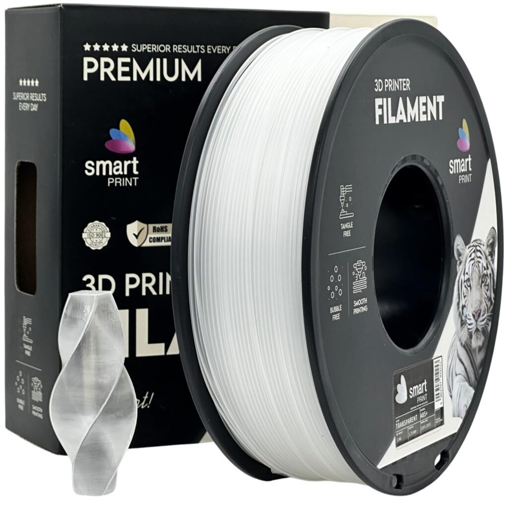 ABS+ transparent 1 kg 3D spausdinimo filamentas