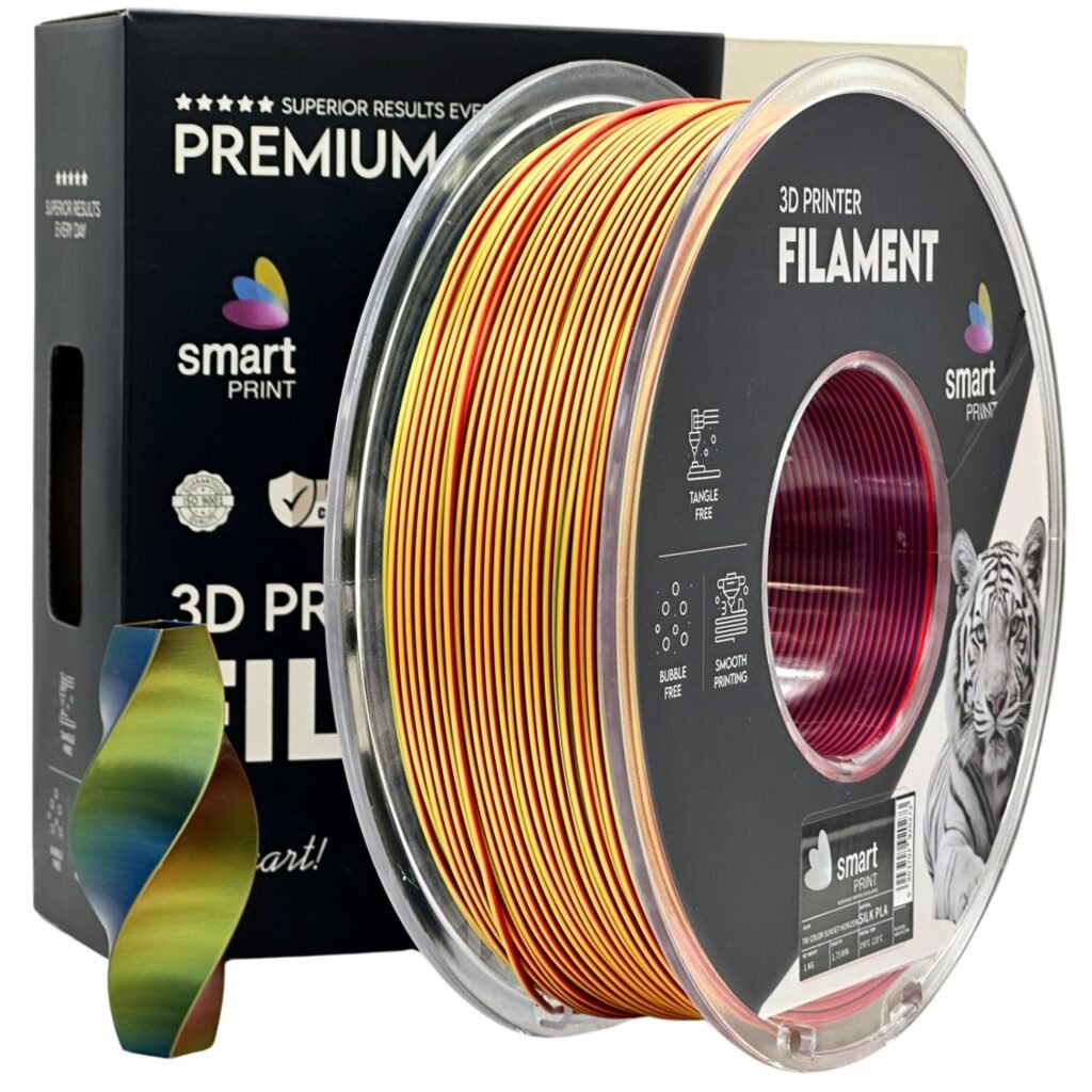 Silk PLA Tri Color Sunset Horizon 1 kg 3D spausdinimo filamentas