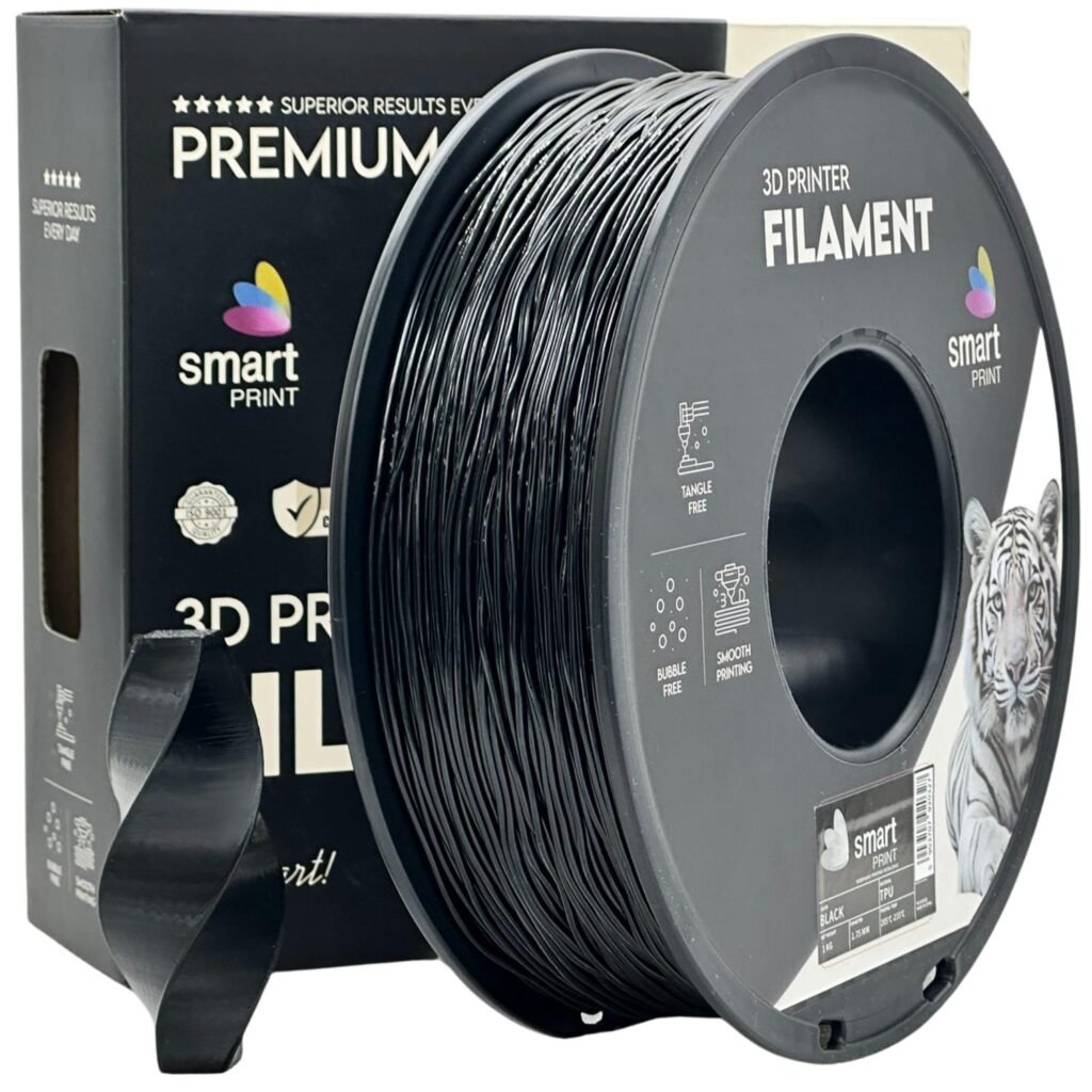 TPU black 1 kg 3D spausdinimo filamentas