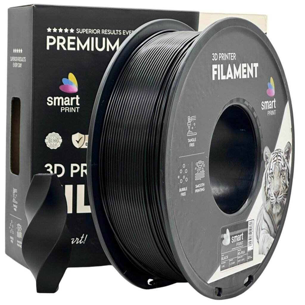 HS PLA black 1 kg 3D spausdinimo filamentas