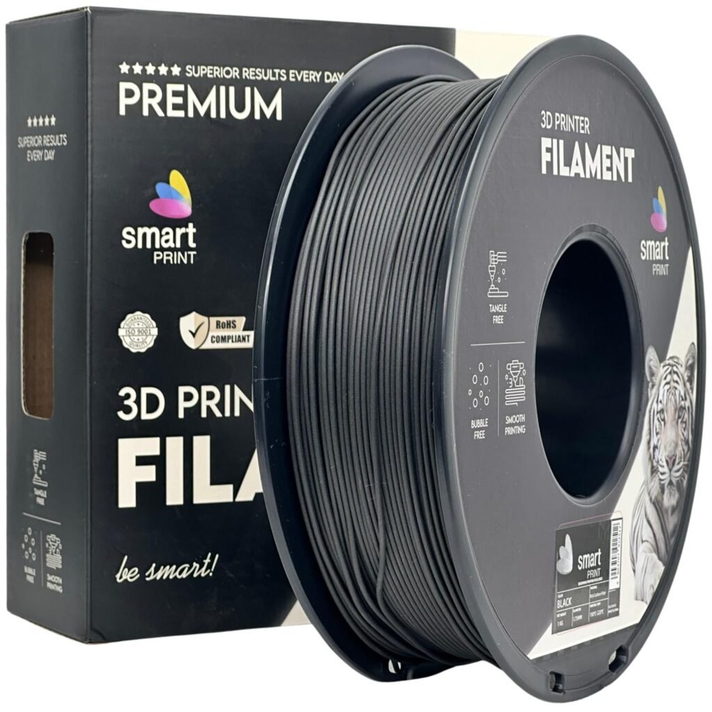 PLA Carbon Fiber Black 1 kg 3D spausdinimo filamentas