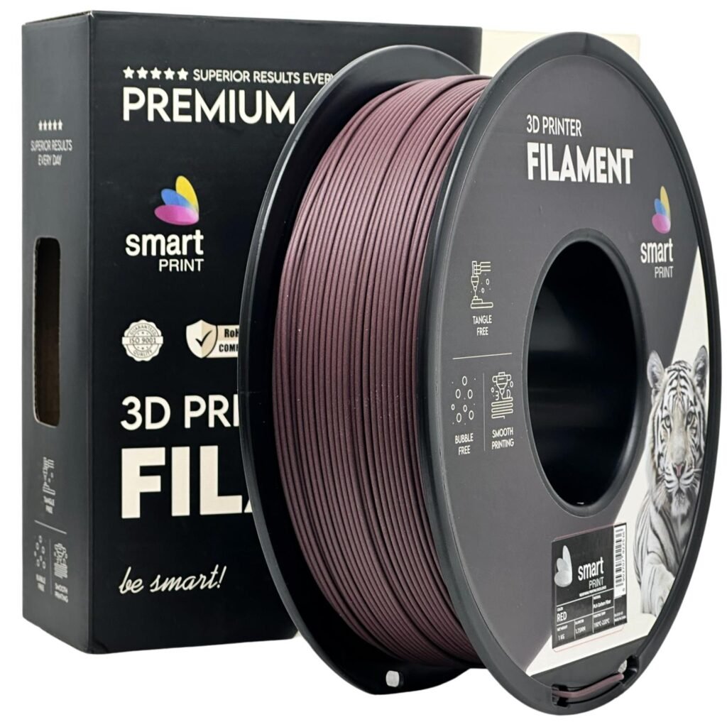 PLA Carbon Fiber Red 1 kg 3D spausdinimo filamentas