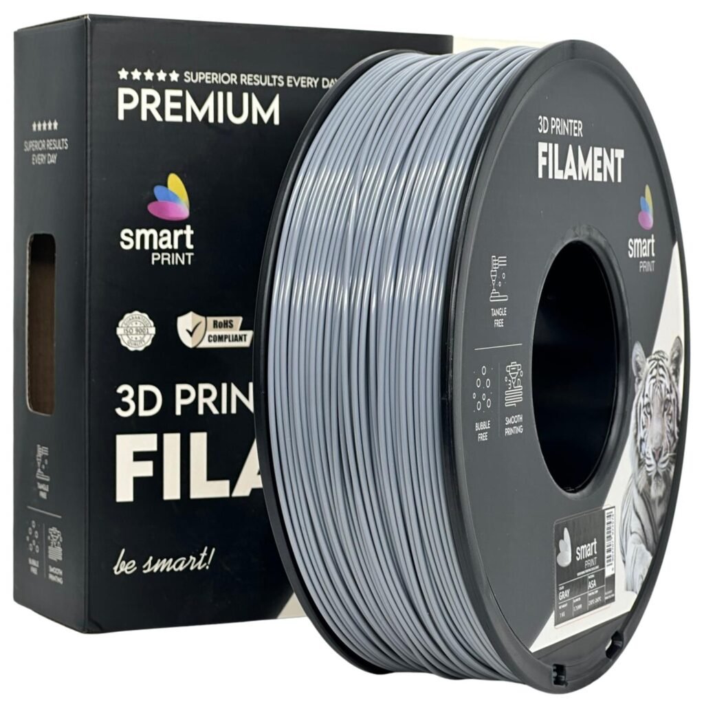 ASA gray 1 kg 3D spausdinimo filamentas