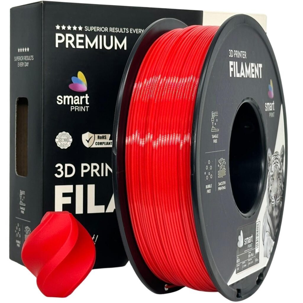 HS PLA red 1 kg 3D spausdinimo filamentas