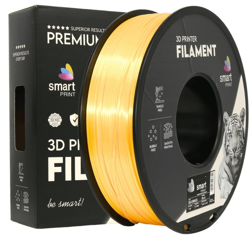 PLA silk brass 1 kg 3D spausdinimo filamentas