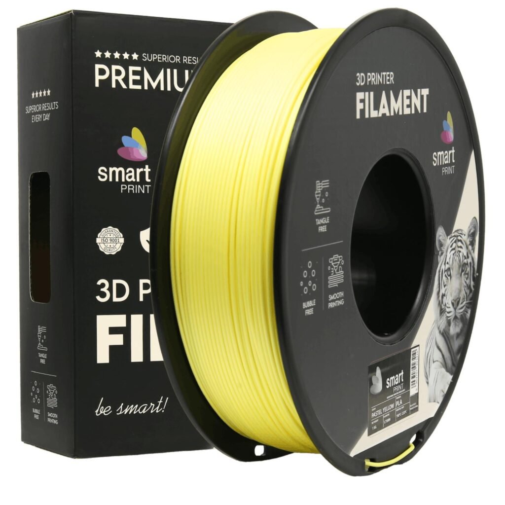 PLA pastel yellow 1 kg 3D spausdinimo filamentas