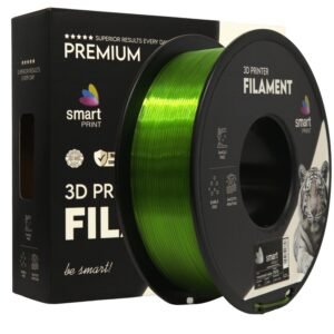 PETG transparent green (1 kg) 3D spausdinimo filamentas