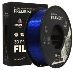 PETG transparent blue (1 kg) 3D spausdinimo filamentas