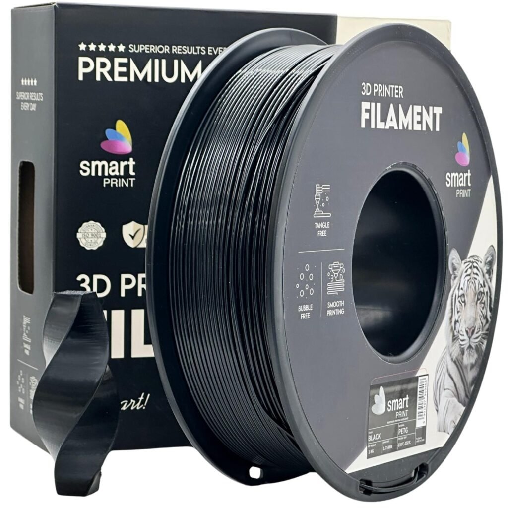 PETG black 1 kg 3D spausdinimo filamentas