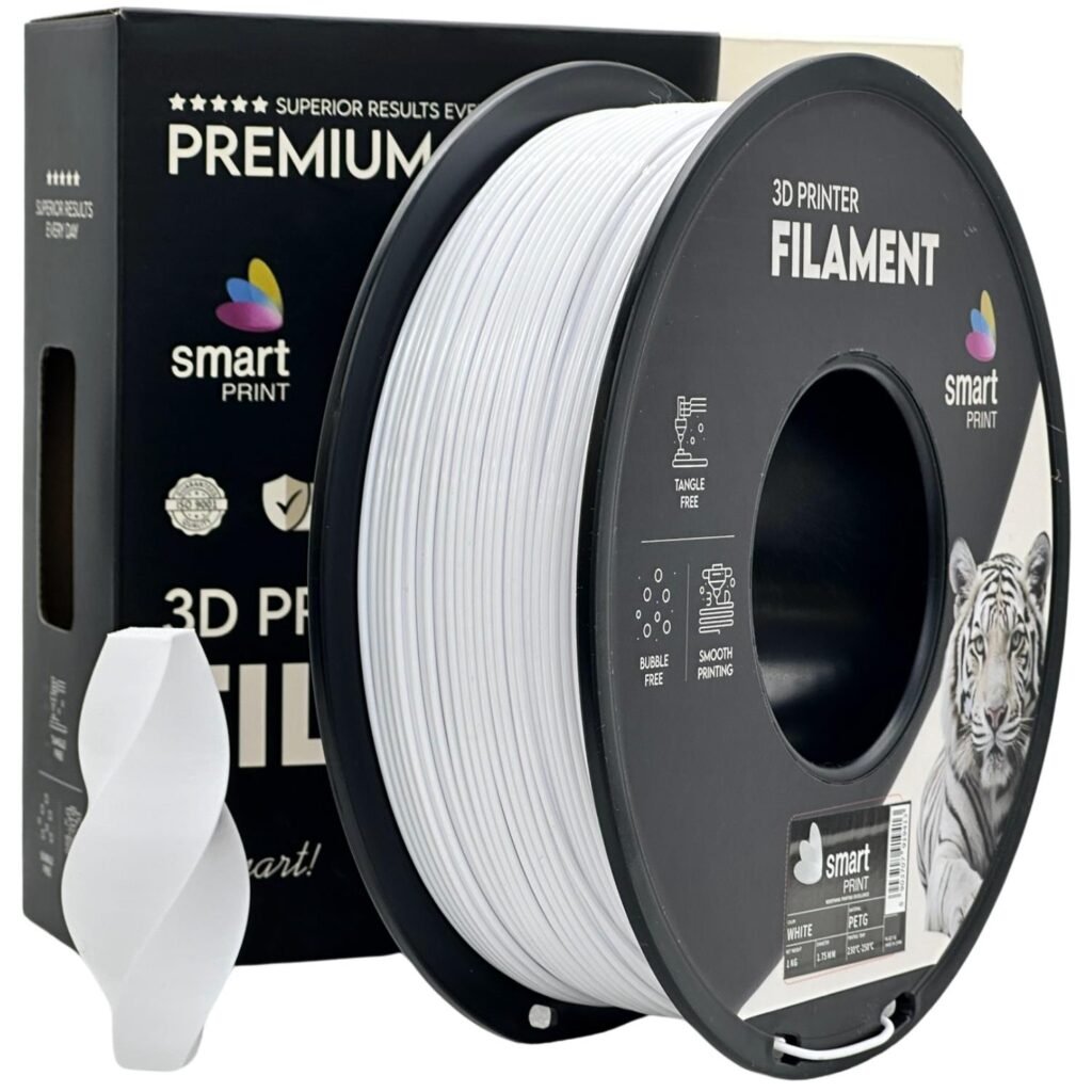 PETG white 1 kg 3D spausdinimo filamentas