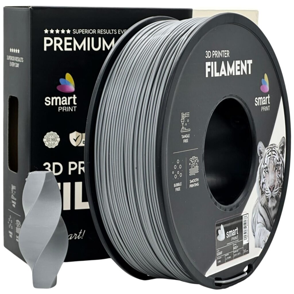 ABS+ gray 1 kg 3D spausdinimo filamentas
