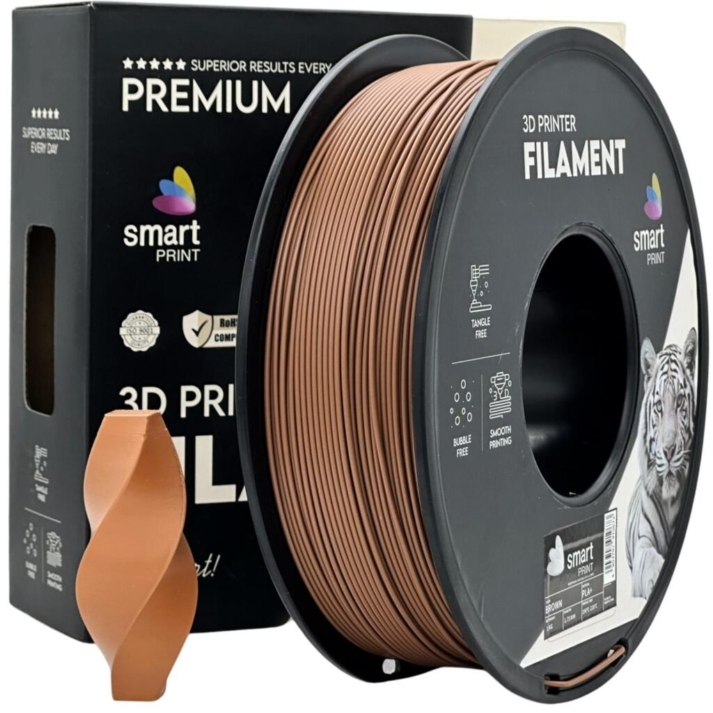 PLA+ brown 1 kg 3D spausdinimo filamentas