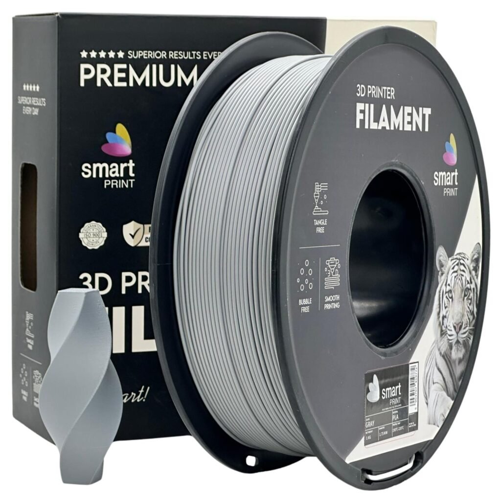 PLA gray 1 kg 3D spausdinimo filamentas