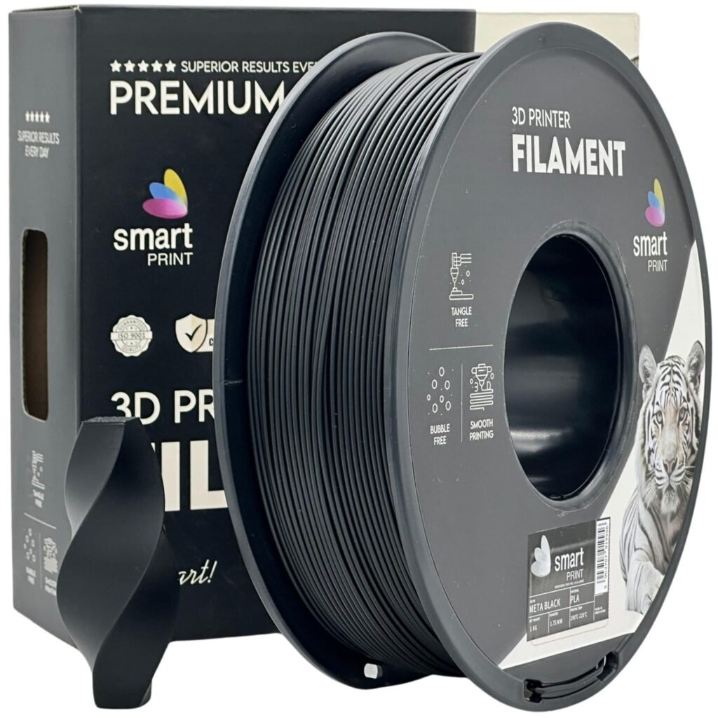 PLA meta black 1 kg 3D spausdinimo filamentas