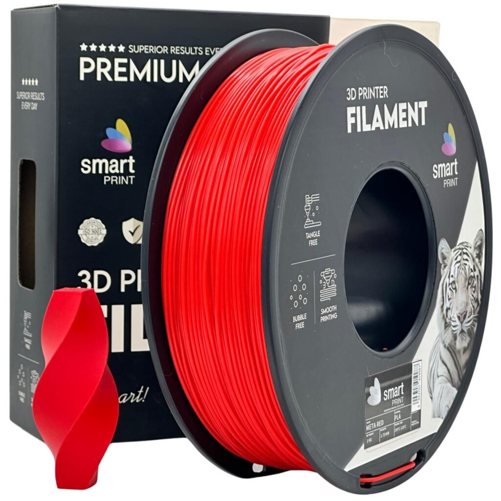 PLA meta red 1 kg 3D spausdinimo filamentas