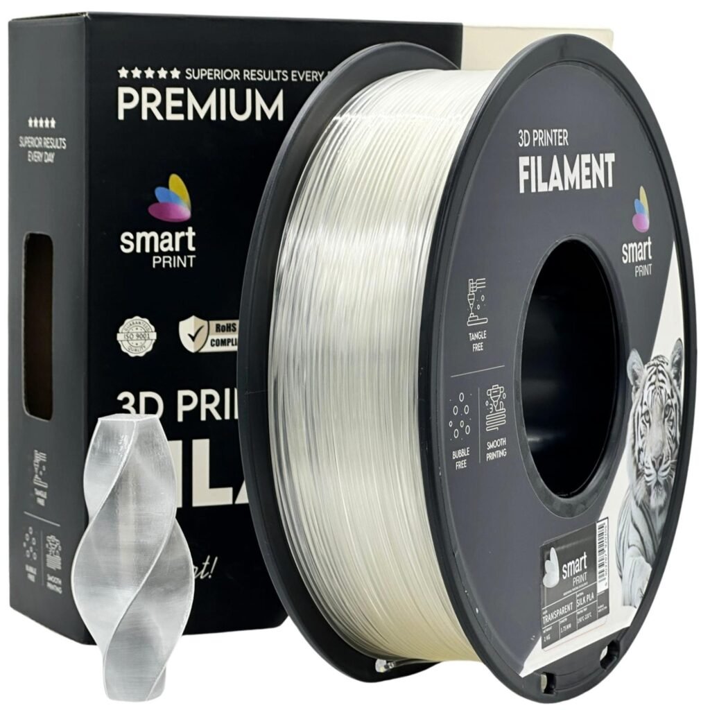 Silk PLA transparent 1 kg 3D spausdinimo filamentas