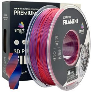 Silk PLA Dual Color red blue (1 kg) 3D spausdinimo filamentas