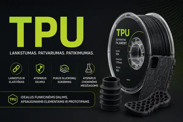 TPU plastikas Kaune  pirkimas internetu gera kaina  TPU plastikas Kaune TPU filamentas Kaune TPU plastikas internetu TPU plastikas gera